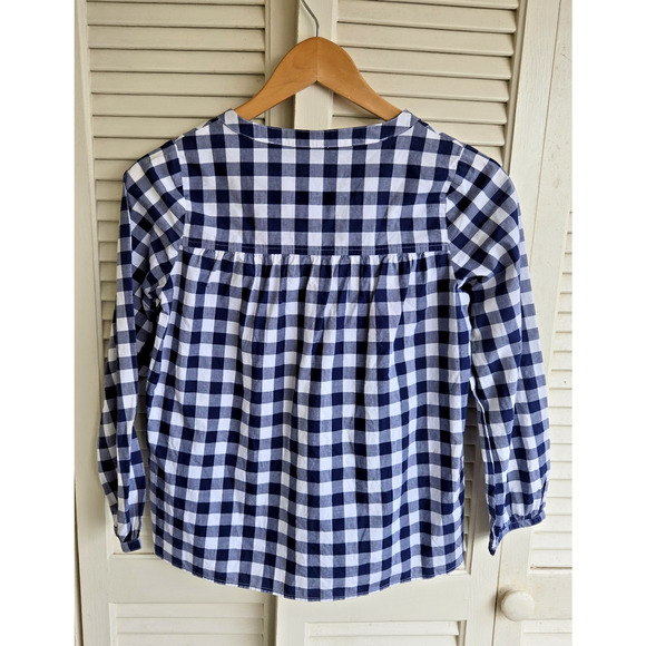 Vineyard Vines Girls Long Sleeve Top Tunic Blue and White Gingham Check Large 14 - Picture 2 of 10